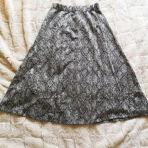 Zara animal pattern midi skirt